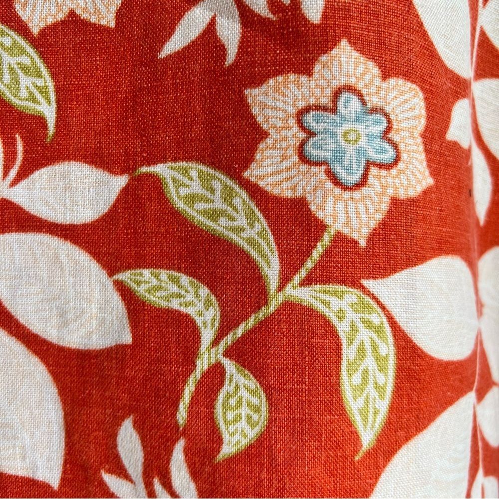 Spiegel Red/Orange Floral Button Down Shirt - Picture 13 of 16